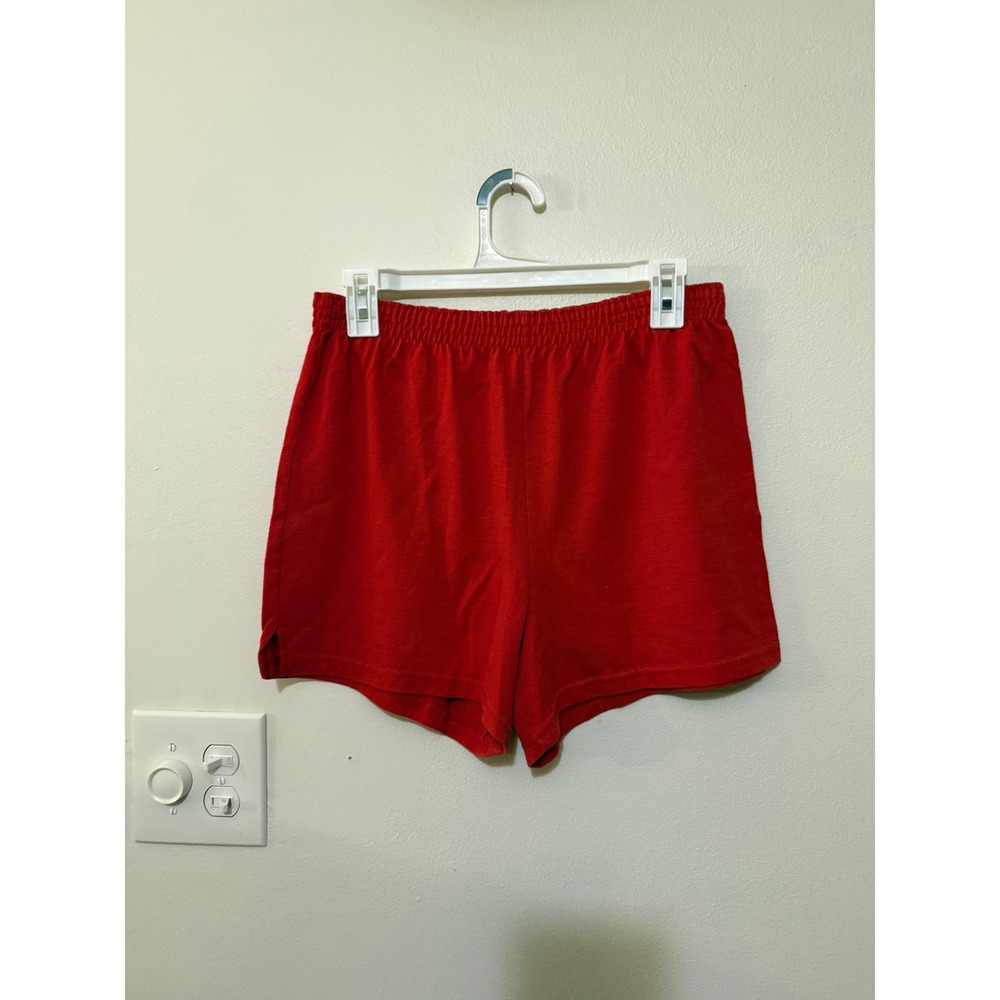 Soffe Athletic Cheer Red Shorts Size XL Vintage Y2K